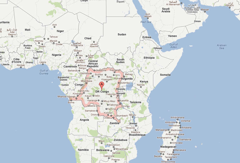 carte du Democratic republique Congo afrique